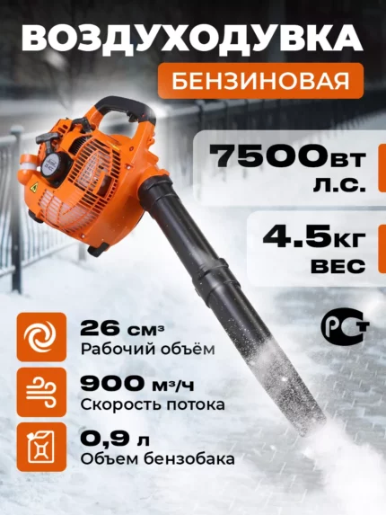 Бензиновая воздуходувка для снега и листьев